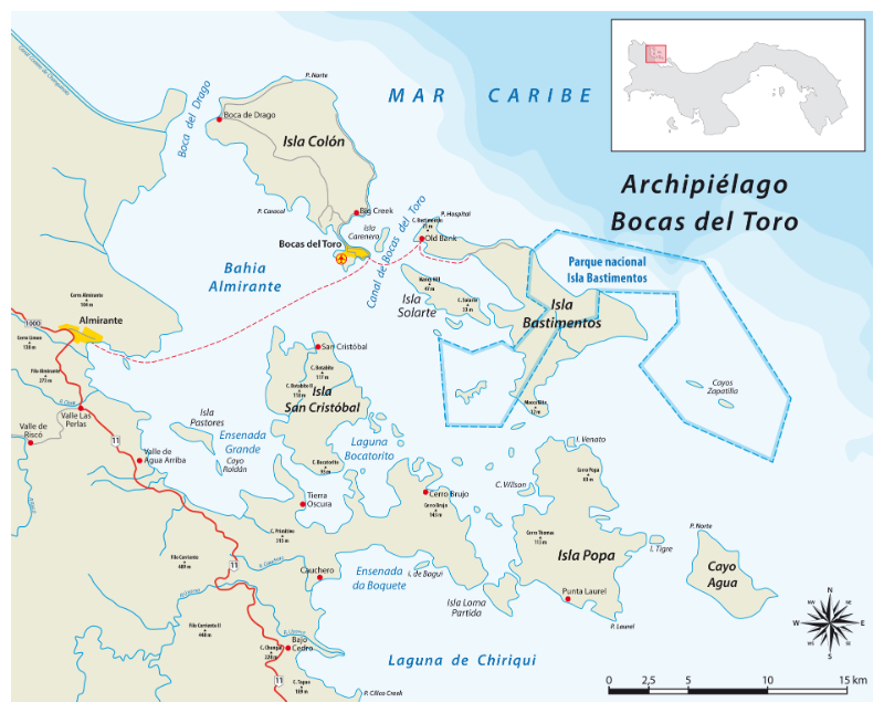 Bocas Del Toro, Panama Map